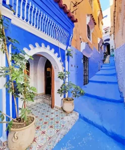 Chefchaouen The Blue Pearl Diamond Painting