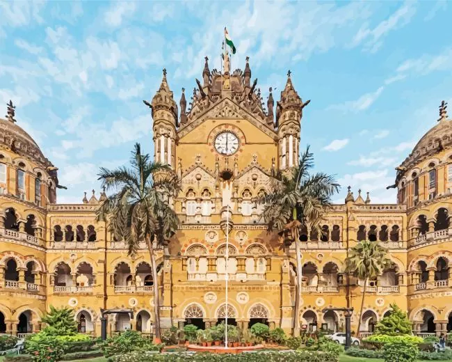 Chhatrapati Shivaji Maharaj Terminus Diamond Paints Chhatrapati Shivaji Maharaj Terminus Diamond Painting