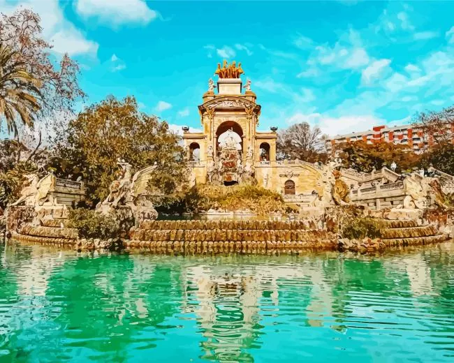 Ciutadella Park barcelona Diamond Paintings Ciutadella Park Barcelona Diamond Painting