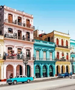 Cuba City Buildings Diamond Painting