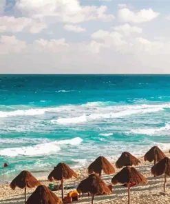 Dolphins Beach Cancun Diamond Painting