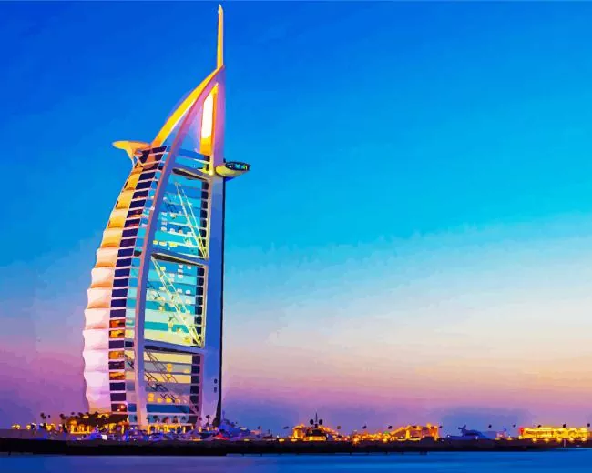 Dubai at sunset Diamond Paints Dubai At Sunset Diamond Painting