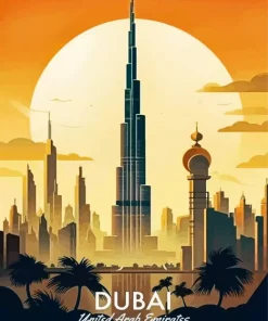 Dubai City Poster Diamond Painting