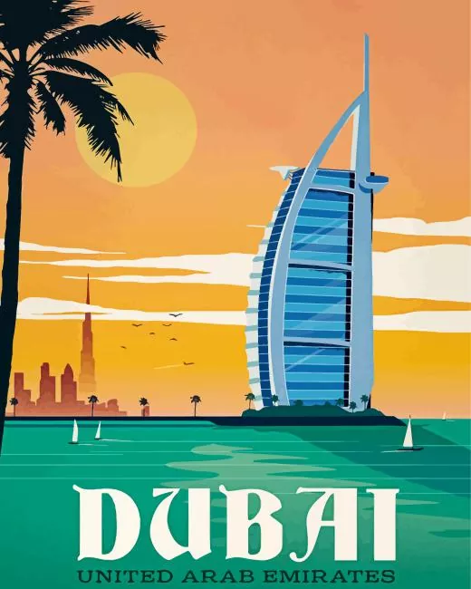 Dubai poster Diamond Paints Dubai Poster Diamond Painting