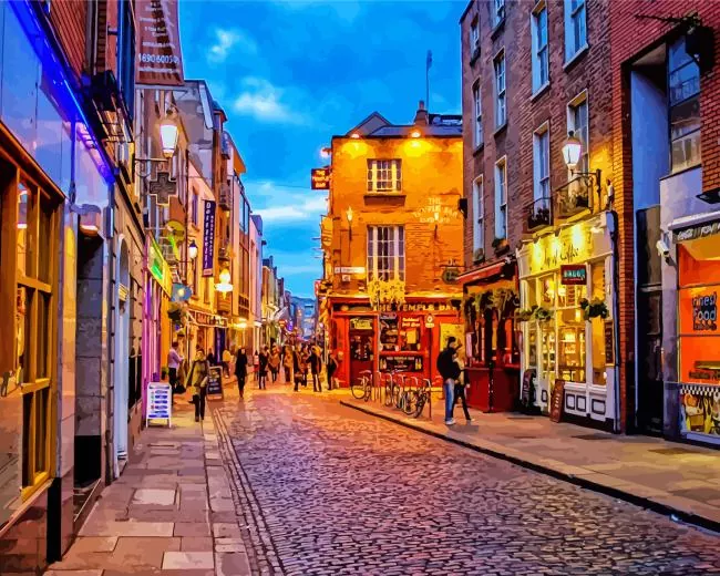 Dublin streets Diamond By Numbers Dublin Streets Diamond Painting