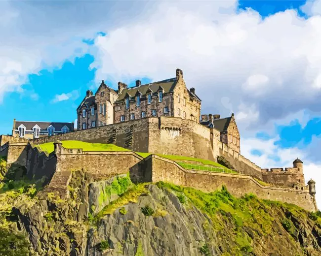 Edinburgh Castle Diamond By Numbers Edinburgh Castle Diamond Painting