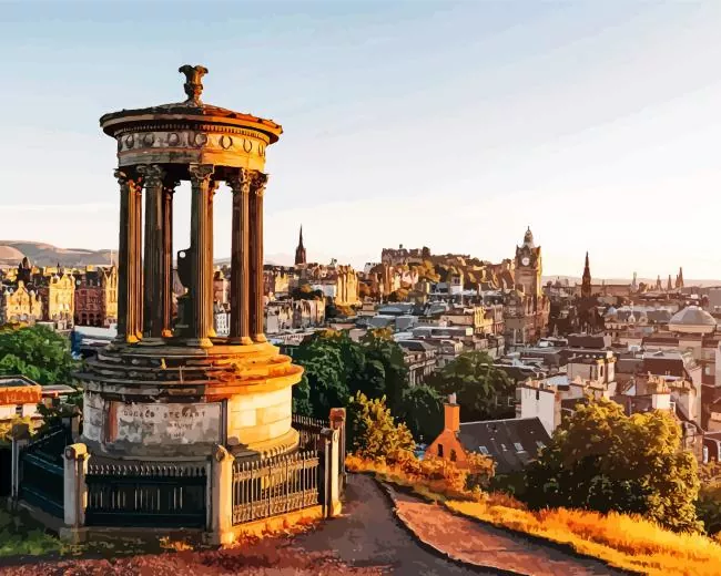 Edinburgh Scotland city Diamond By Numbers Edinburgh Scotland City Diamond Painting
