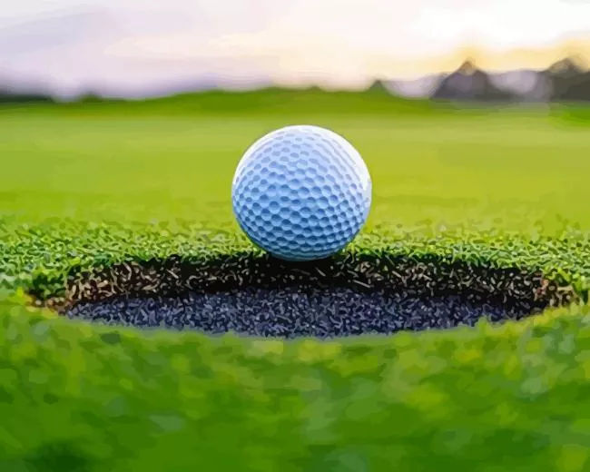 Golf ball Diamond By Numbers Golf Ball Diamond Painting