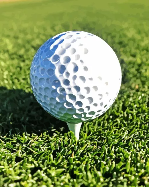 Golf ball close up Diamond By Numbers Golf Ball Close Up Diamond Painting