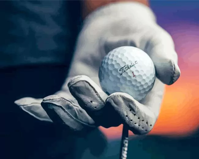Golf ball in hand Diamond By Numbers Golf Ball In Hand Diamond Painting