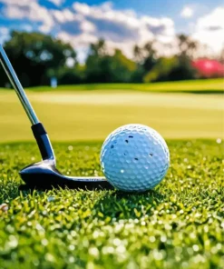 Golf Club And Ball Diamond Painting