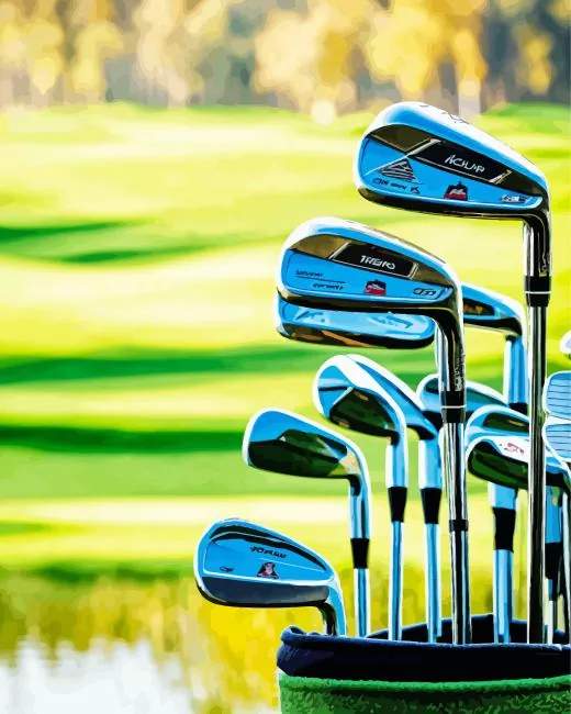 Golf clubs Diamond By Numbers Golf Clubs Diamond Painting
