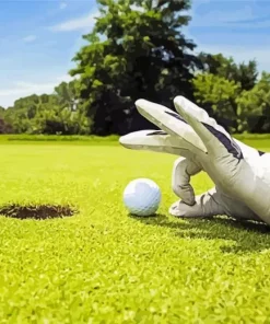 Golf Hand Ball Diamond Painting