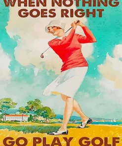 Golf Lady Diamond Painting