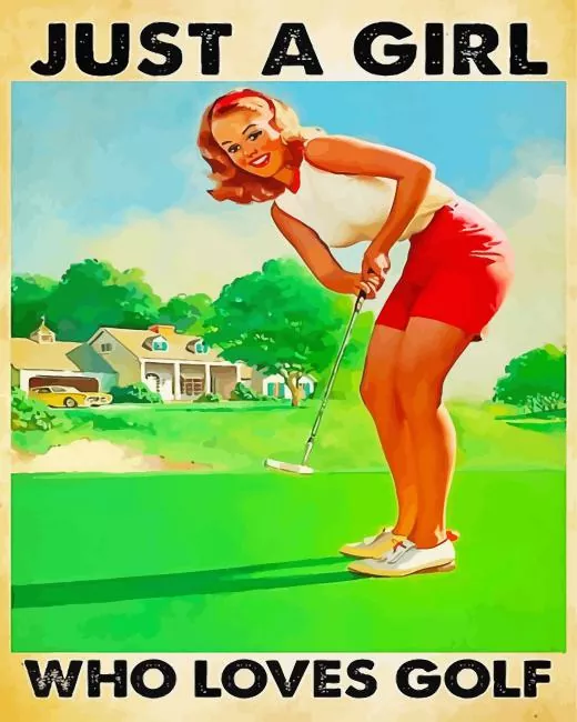 Golfer Diamond By Numbers Golfer Diamond Painting