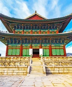 Gyeongbokgung Palace Architecture Diamond Painting