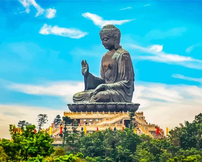 Hong Kong Big Buddha Diamond By Numbers Hong Kong Big Buddha Diamond Painting