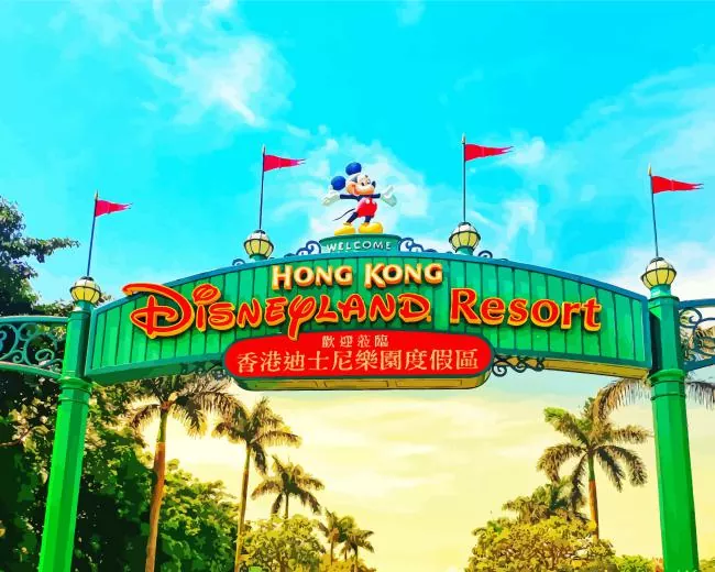 Hong Kong Disneyland resort Diamond By Numbers Hong Kong Disneyland Resort Diamond Painting
