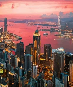 Hong Kong Sunset Diamond Painting