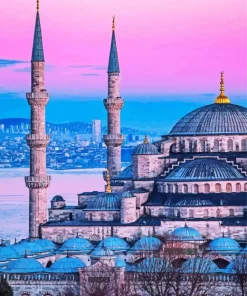 Istanbul Purple Sky Diamond Painting