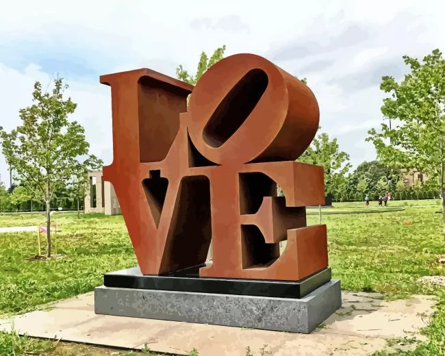LOVE at the Minneapolis Sculpture Garden Diamond By Numbers LOVE At The Minneapolis Sculpture Garden Diamond Painting