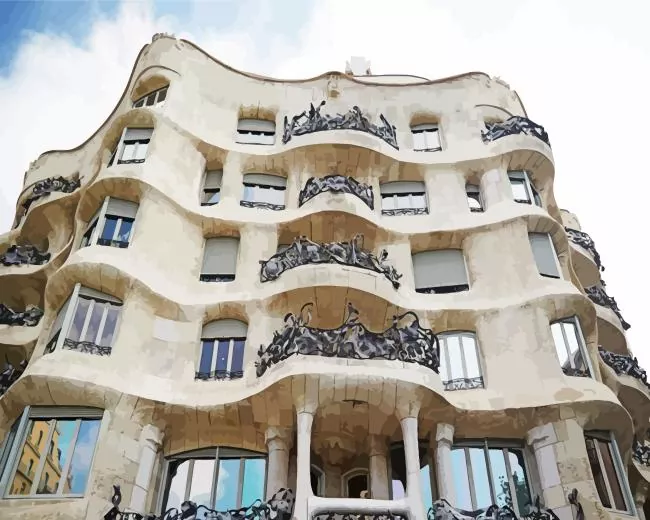 La Pedrera Casa Milà Diamond Paintings La Pedrera Casa Mila Diamond Painting