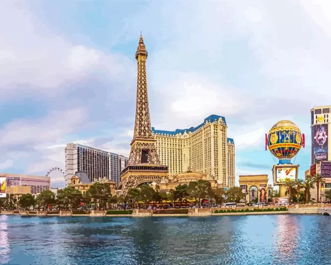 Las Vegas city Diamond By Numbers Las Vegas City Diamond Painting