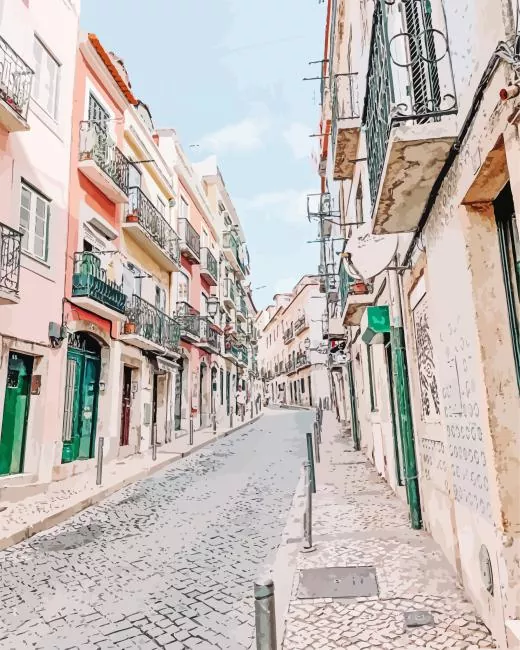 Lisbon buildings Diamond Paints Lisbon Buildings Diamond Painting