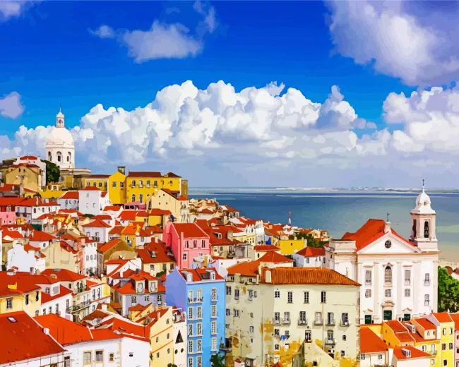 Lisbon city Diamond Paints Lisbon City Diamond Painting