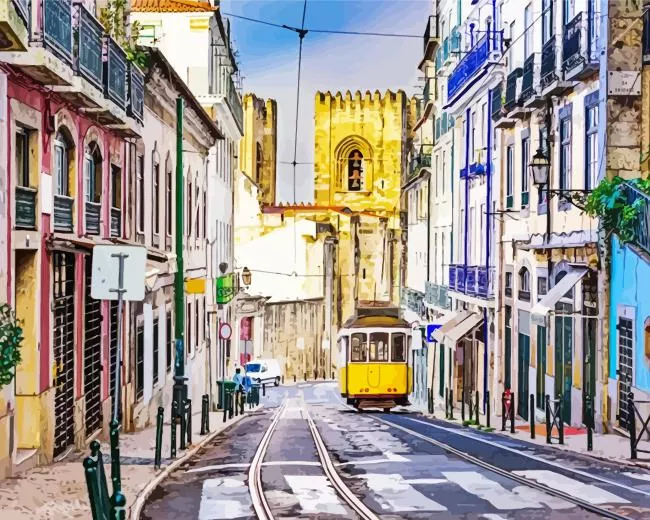 Lisbon streets Diamond Paints Lisbon Streets Diamond Painting