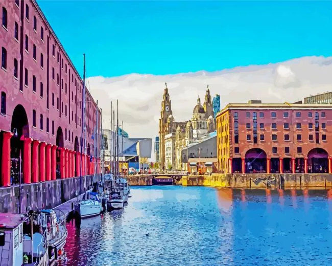 Liverpool port Diamond By Numbers Liverpool Port Diamond Painting