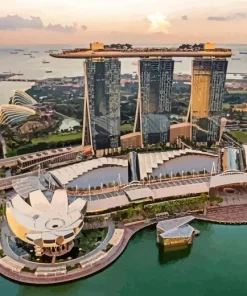 Marina Bay Sands Building Diamond Painting