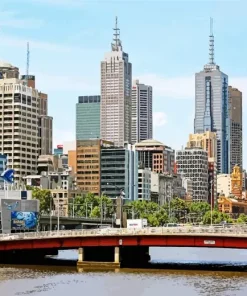 Melbourne City Skyline Australia Diamond Painting