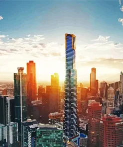 Melbourne Skydeck Tower Skyline Diamond Painting