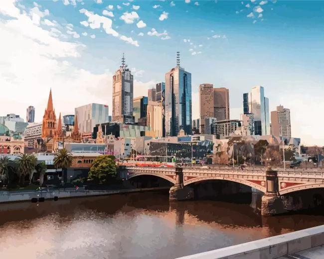 Melbourne bridge Diamond Paints Melbourne Bridge Diamond Painting