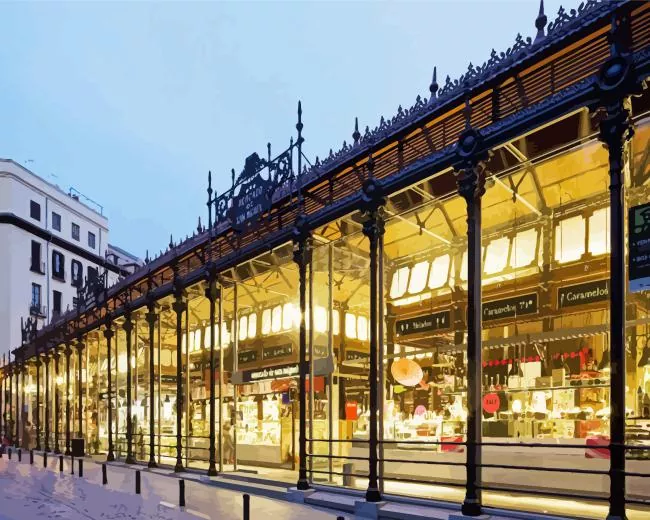 Mercado de San Miguel Diamond Paintings Mercado De San Miguel Diamond Painting