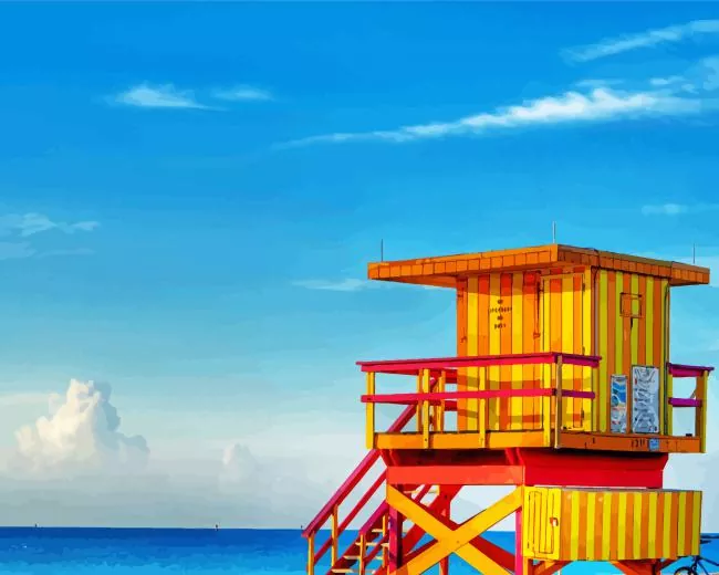 Miami Beach Diamond By Numbers Miami Beach Diamond Painting