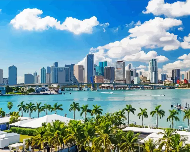 Miami Florida Diamond By Numbers Miami Florida Diamond Painting