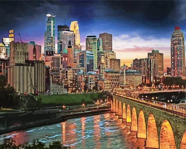 Minneapolis Diamond By Numbers Minneapolis Diamond Painting