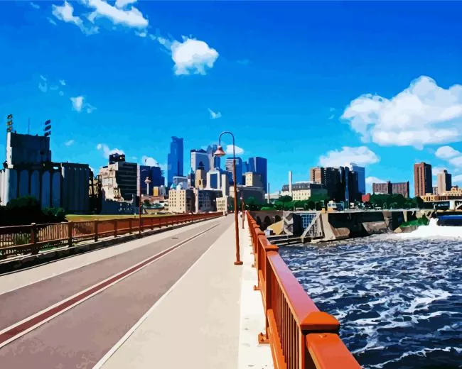 Minneapolis Minnesota Diamond By Numbers Minneapolis Minnesota Diamond Painting