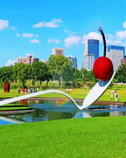 Minneapolis Sculpture Diamond By Numbers Minneapolis Sculpture Diamond Painting