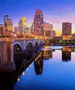 Minneapolis At Night Diamond Painting