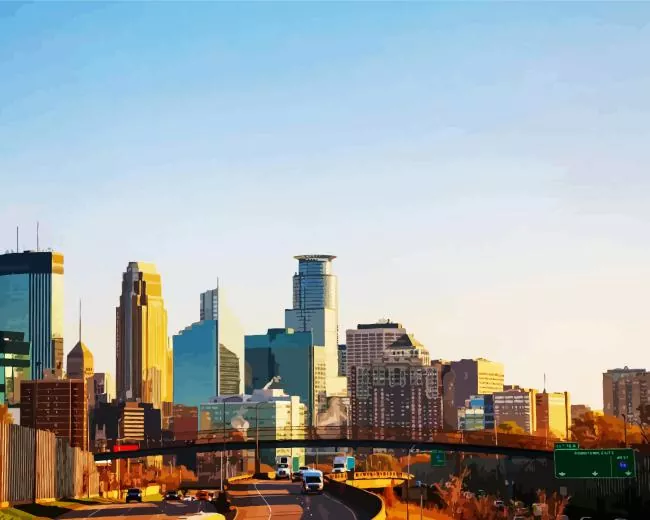 Minneapolis in sunlight Diamond By Numbers Minneapolis In Sunlight Diamond Painting