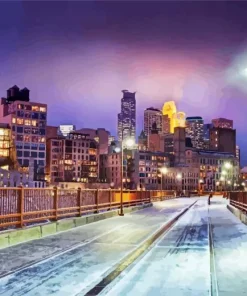 Minnesota At Night Diamond Painting