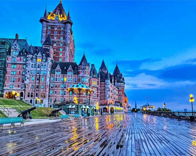 Montreal City Skyline Diamond By Numbers Montreal City Skyline Diamond Painting