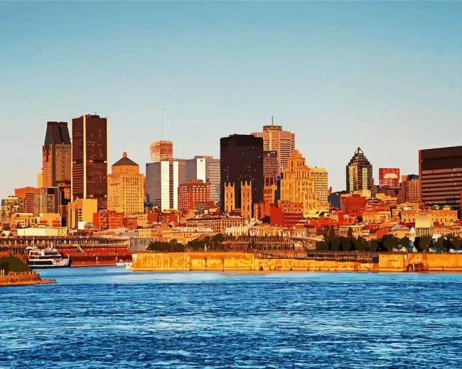 Montreal at sunrise Diamond By Numbers Montreal At Sunrise Diamond Painting