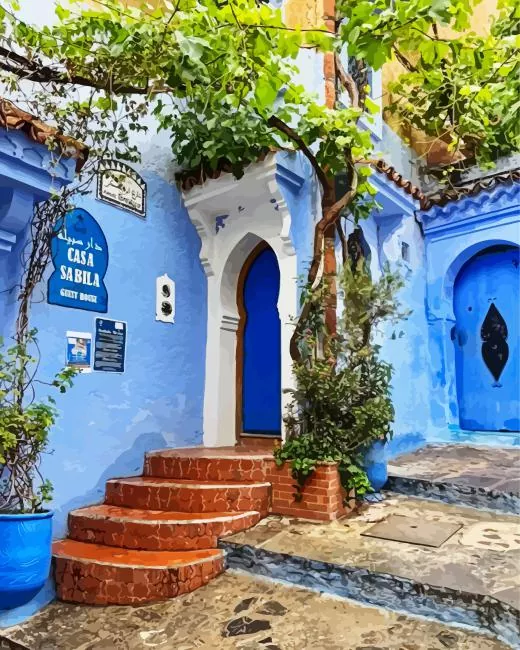 Morocco blue pearl Diamond By Numbers Morocco Blue Pearl Diamond Painting