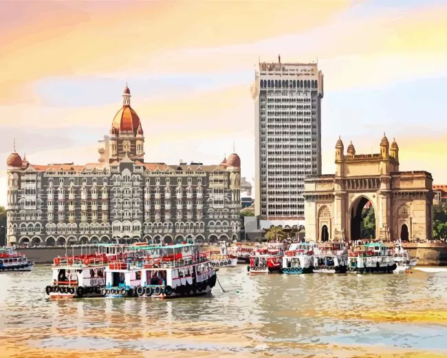 Mumbai cityscape Diamond Paints Mumbai Cityscape Diamond Painting