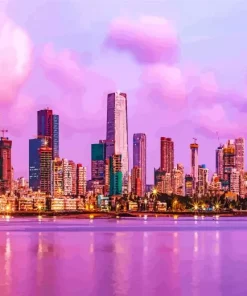 Mumbai Purple Sunset Diamond Painting