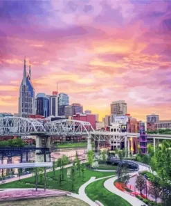 Nashville At Sunset Diamond Painting